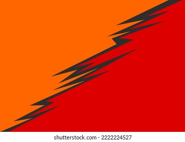 Two side background separated with spike line pattern. Versus mode background