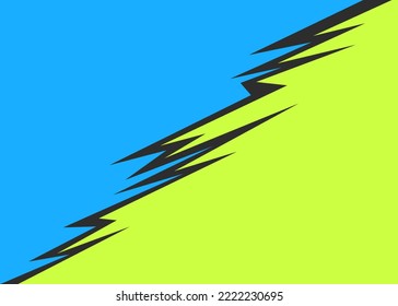 Two side background separated with spike line pattern. Versus mode background