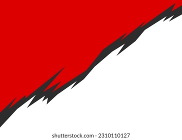 Two side background separated with spike line pattern