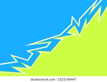 Two side background separated with spike line pattern