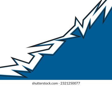 Two side background separated with spike line pattern