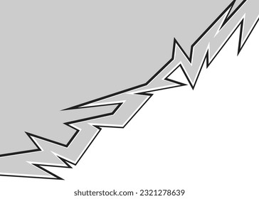 Two side background separated with spike line pattern