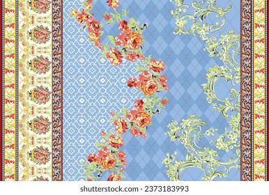 Dupatta rotatoria de dos bordes laterales