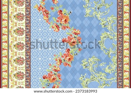 Two side border rotary dupatta