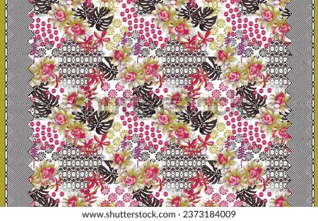 Two side border rotary dupatta