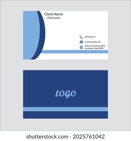 two side business card, fully editable modern flat style business card 