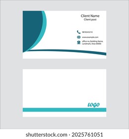 two side business card, fully editable modern flat style business card 
