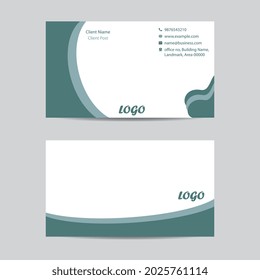 two side business card, fully editable modern flat style business card 