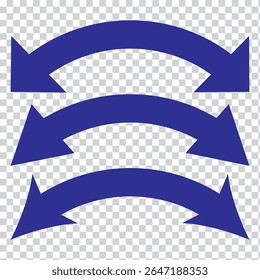 Ícone de seta curva de dois lados, projeto de vetor de seta dupla extremidade para o site, Seta de dois lados. design de aplicativo e logotipo. ícone de seta dupla definir eps 10