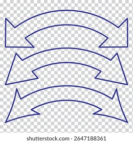 Two side curved arrow icon, Double ended arrow vector design for website, Two side arrow. app and logo design. duel arrow icon set eps 10