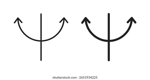 Ícone de dois lados. Versões plana e traçado. Elementos gráficos.