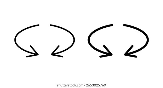 Two side icon Logo Design Vector Template Illustration