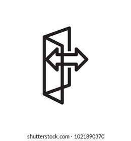 Two side icon, vector illustration