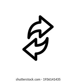 Two Side Icon Vector Illustration. Left and right arrow icon. Linear vector illustration. Outline left and right arrow icon