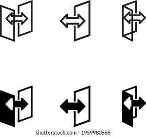 Two side icon, vector illustration