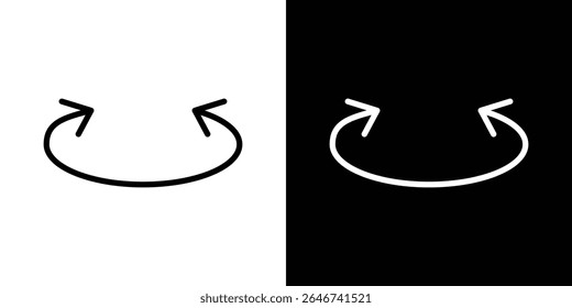 ícone de dois lados vetor elemento simples ilustração editável