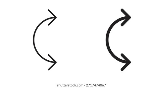 Dois ícones laterais. Pixel perfeito. Ícone de contorno de vetor. Conceito de logotipo plano.