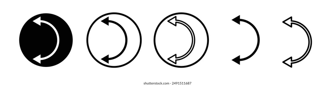 Colección de dos iconos de delineador lateral sobre fondo blanco