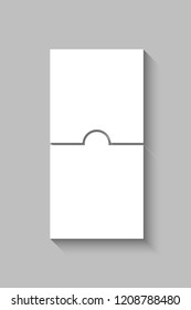 Two sided 3d puzzle presentation banner. Abstract puzzle infographic template with explanatory text field business statistics. Vector 2 pieces puzzles illustration. Section two compare service banner