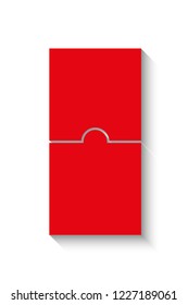 Two sided 3d puzzle presentation banner. Abstract puzzle infographic template with explanatory text field business statistics. Vector 2 pieces puzzles illustration. Section two compare service banner