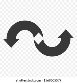 Two Sided Arrow Vector Images. Up down icon. Stock Vector illustration isolated on white background.