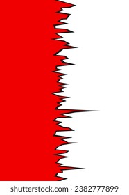 Two sided background separated with jagged line pattern and with some copy space area
