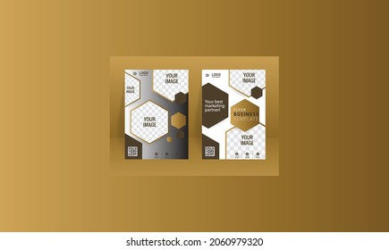 Two sided flyer template design with abstract style and minimalist style use for ads layout and leaflet, Corporate Book Cover Design Template in A4. Can be adapt to Brochure, Annual Report, Magazine,