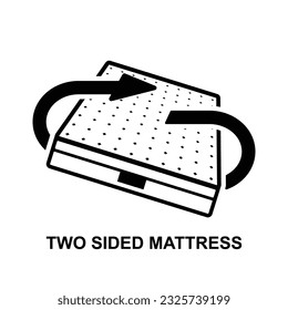 Two sided mattress icon isolated on background vector illustration.