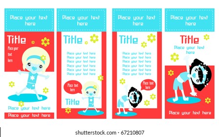 Two Sided Rack Cards or web banners. Kids