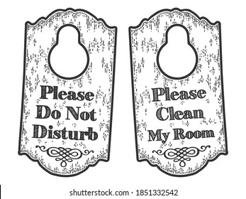 Two Signs On The Hotel Door. Please Do Not Disturb And Please Clean My Room.