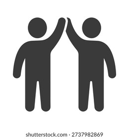 Two silhouetted figures giving each other a high five