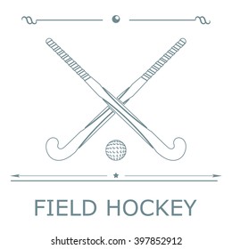 Two Silhouettes Sticks Field Hockey Ball Stock Vector (Royalty Free ...