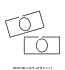 Ilustração do ícone de duas notas simples