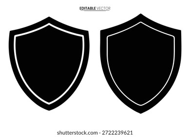Two simple black shield icons with white borders create a visual representation of safety.