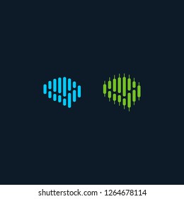 two simple brain logo icon