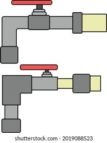 Two simple cartoon design of faucets