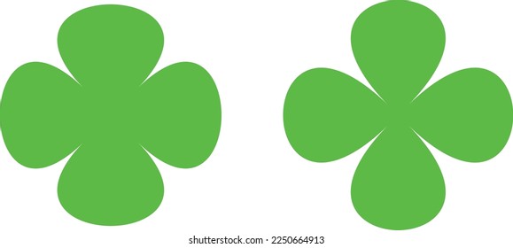  Two Simple Four Leaf Clover Symbols