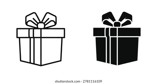 Two simple gift boxes tied with decorative bows, one in light and one in dark color, ready for presentation or celebration.