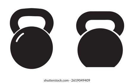Two Simple Kettlebell Icons for Fitness Design