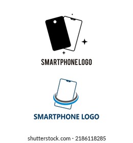 Two Simple modern phone technology logo template idea