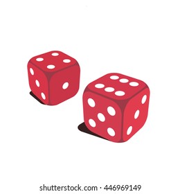 Two simple red dice