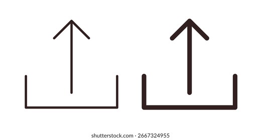 Dos íconos Cargar simples, diseño minimalista, aislados en blanco. Perfecto para Sitios web y App.