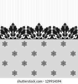 Two simple vector background and border. Oriental floral pattern and decorative items.  Easily edit the colors.