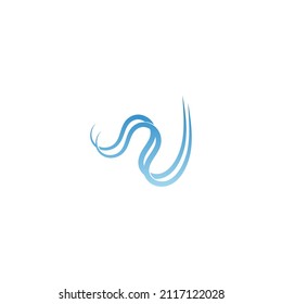 Dos simples líneas de onda de agua ilustración plantilla de icono