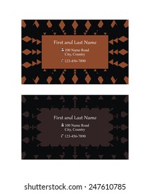 Two single sided business cards or text frames with different background