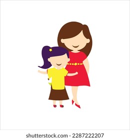  Obra de arte vectorial de avatares de dos hermanas