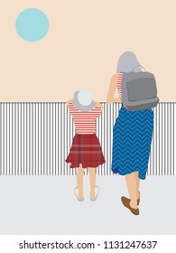Two sisters sharing a moment.