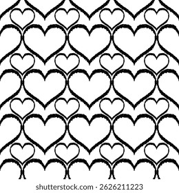 two size heart shape repeat pattern motif fabric hand weave