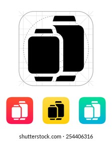Two sizes of smart watches icon. Vector illustration.