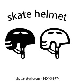 Two Skateboard Or Bike Helmet Icon